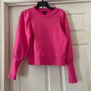 Cropped hot pink sweatshirt